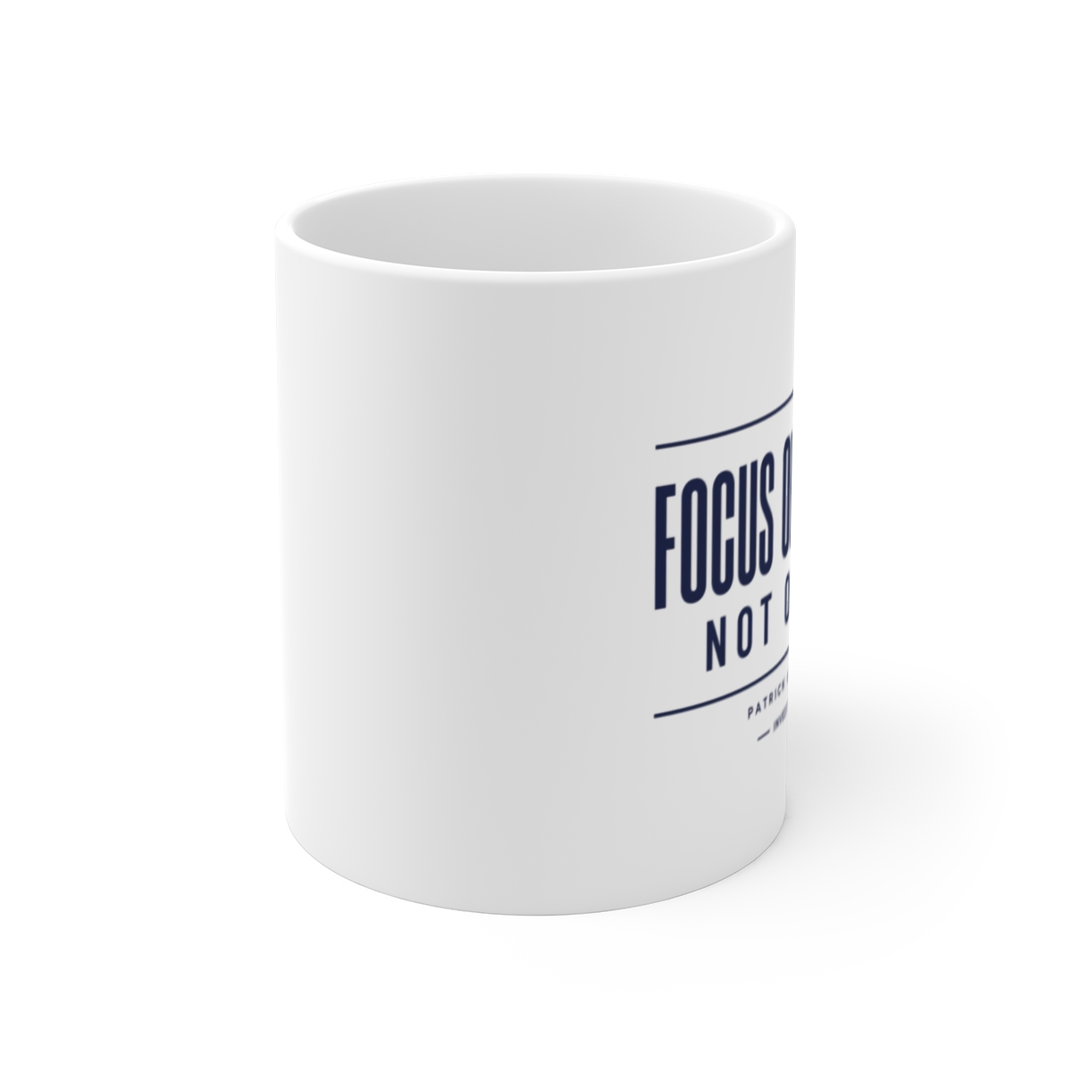 Invest Like The Best "Focus on Process, Not Outcome" White Mug - alternate angle 1, merchandise